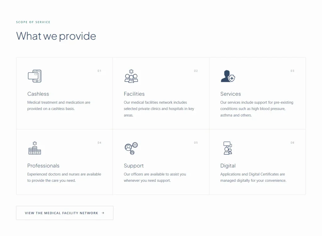 Perkhidmatan Next Care Health: tanpa bayaran tunai, fasiliti, perkhidmatan, profesional, sokongan dan digital